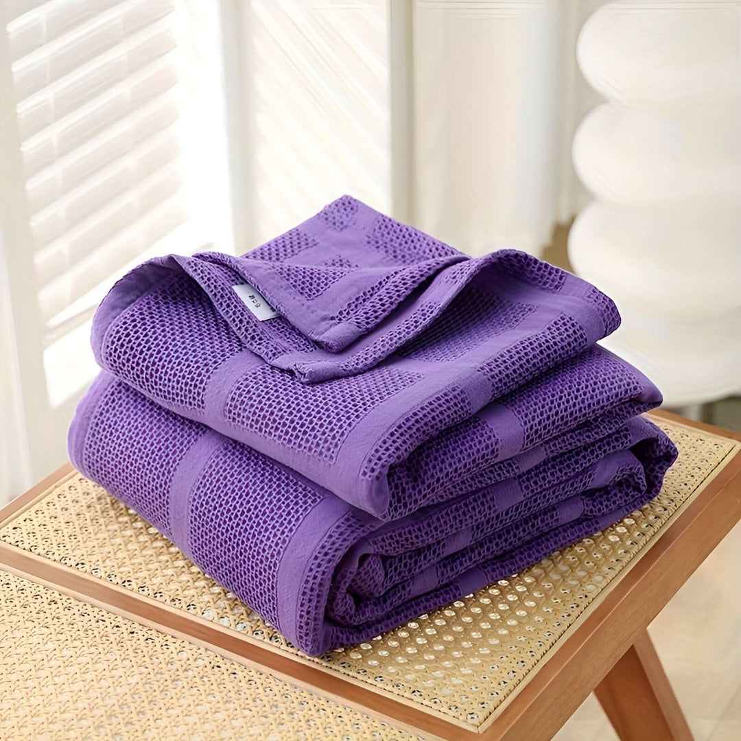 Lisslune | WEEVCLOUD – Cotton Waffle Blanket