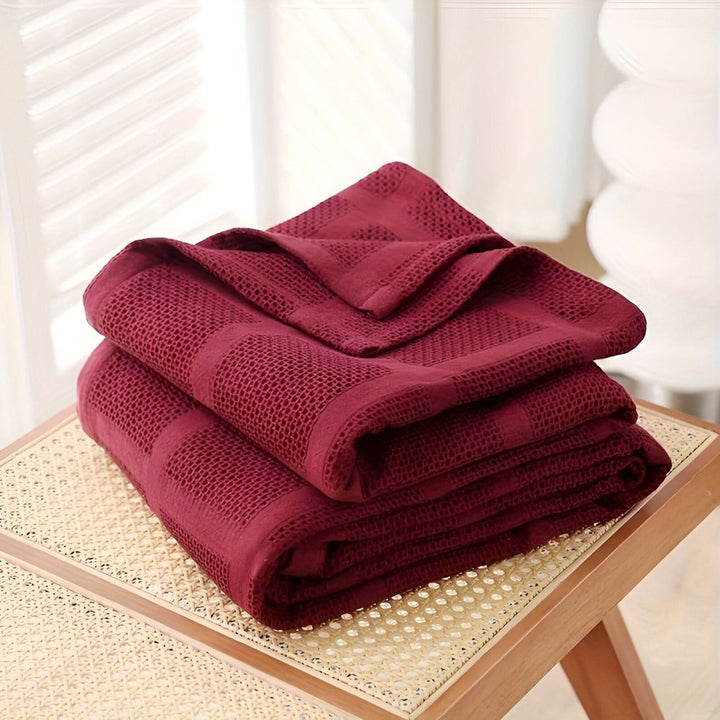 Lisslune | WEEVCLOUD – Cotton Waffle Blanket