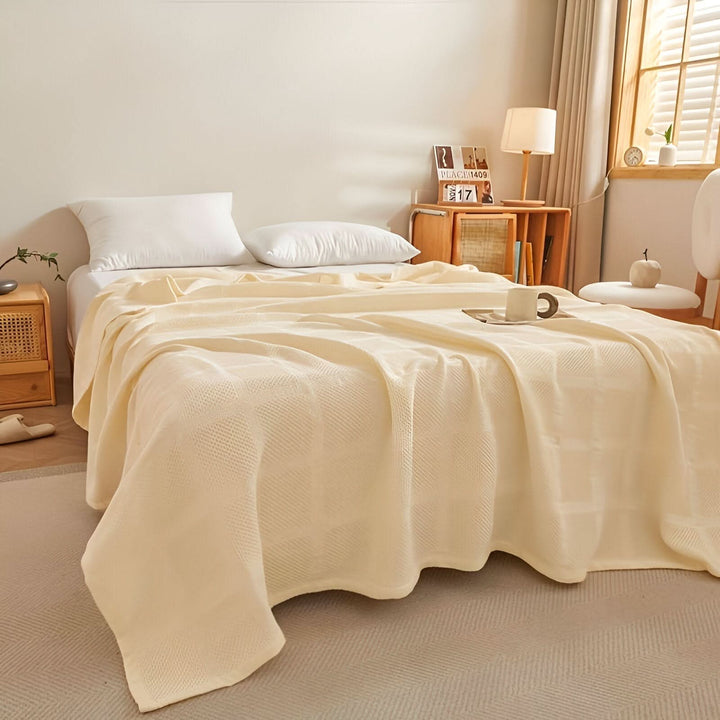 Lisslune | WEEVCLOUD – Cotton Waffle Blanket
