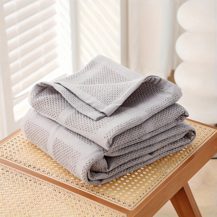 Lisslune | WEEVCLOUD – Cotton Waffle Blanket