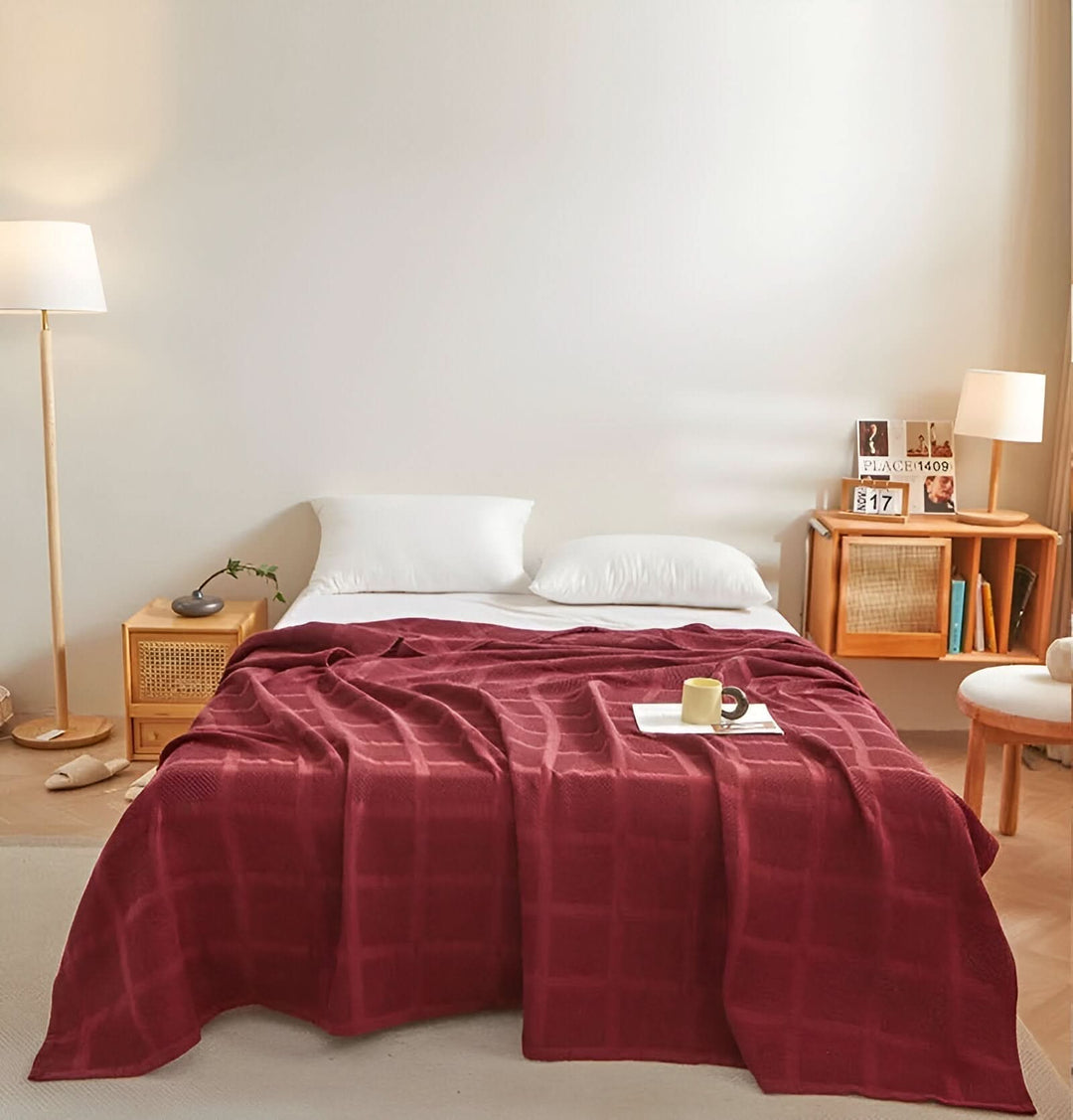 Lisslune | WEEVCLOUD – Cotton Waffle Blanket