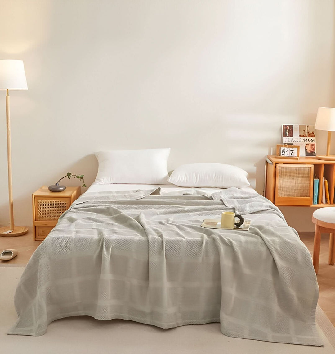 Lisslune | WEEVCLOUD – Cotton Waffle Blanket
