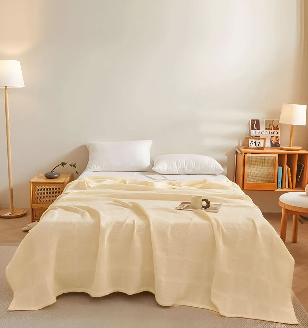 Lisslune | WEEVCLOUD – Cotton Waffle Blanket