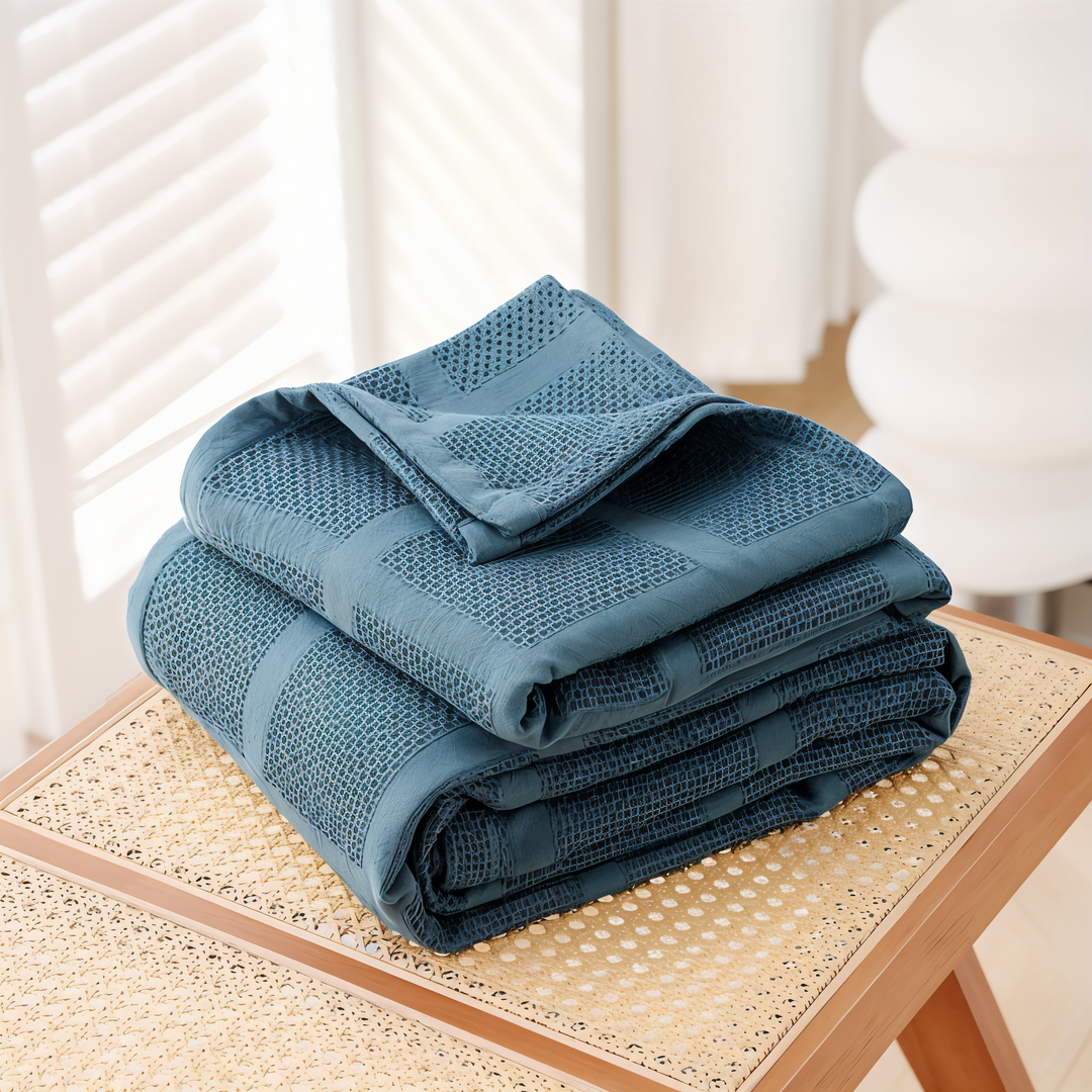 Lisslune | WEEVCLOUD – Cotton Waffle Blanket