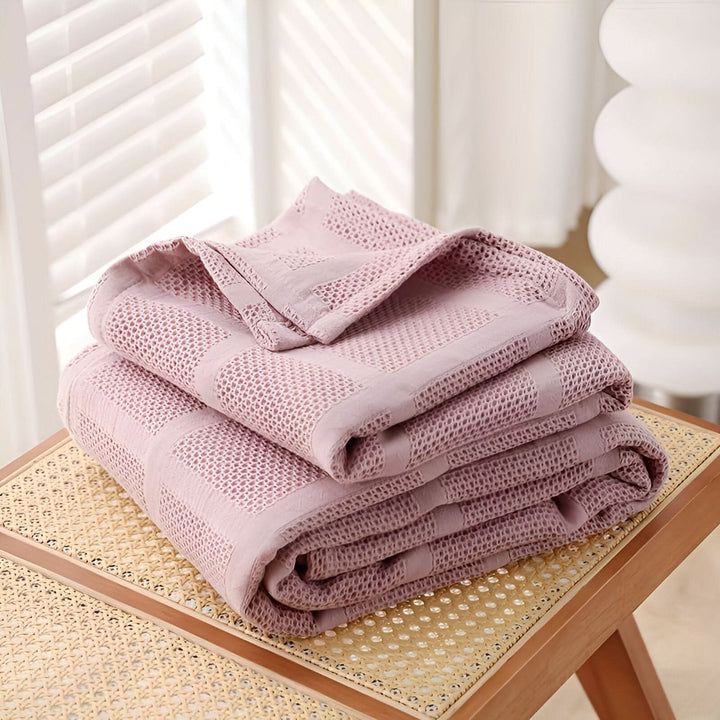Lisslune | WEEVCLOUD – Cotton Waffle Blanket