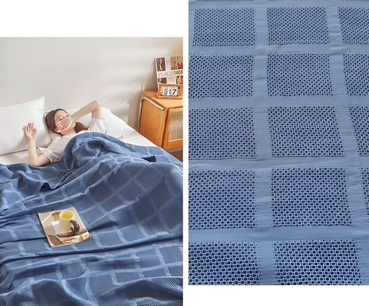 Lisslune | WEEVCLOUD – Cotton Waffle Blanket