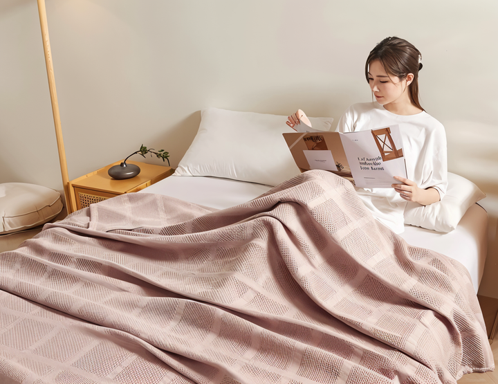 Lisslune | WEEVCLOUD – Cotton Waffle Blanket