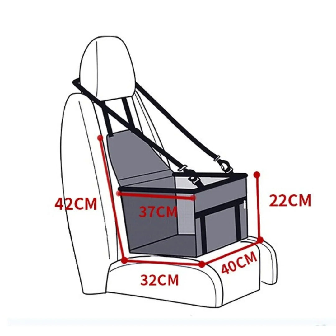 Lisslune | AutoPaw Elevated Dog Car Seat – Waterproof, Non-Slip and Safe for On the Go