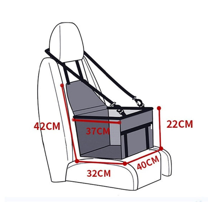 Lisslune | AutoPaw Elevated Dog Car Seat – Waterproof, Non-Slip and Safe for On the Go