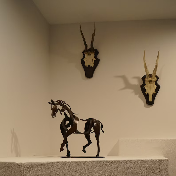 Lisslune | RustGlow - Abstract Rust Horse Sculpture with LED Light
