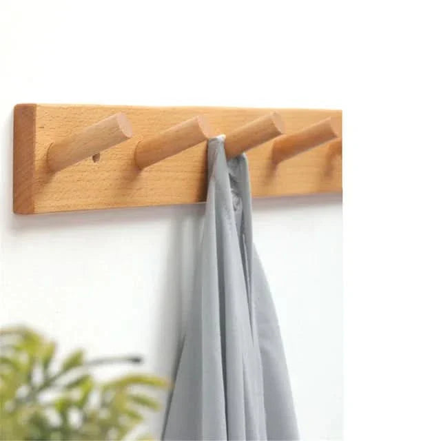 Lisslune | Wooden Wall Hook Rack for Coats & Accessories