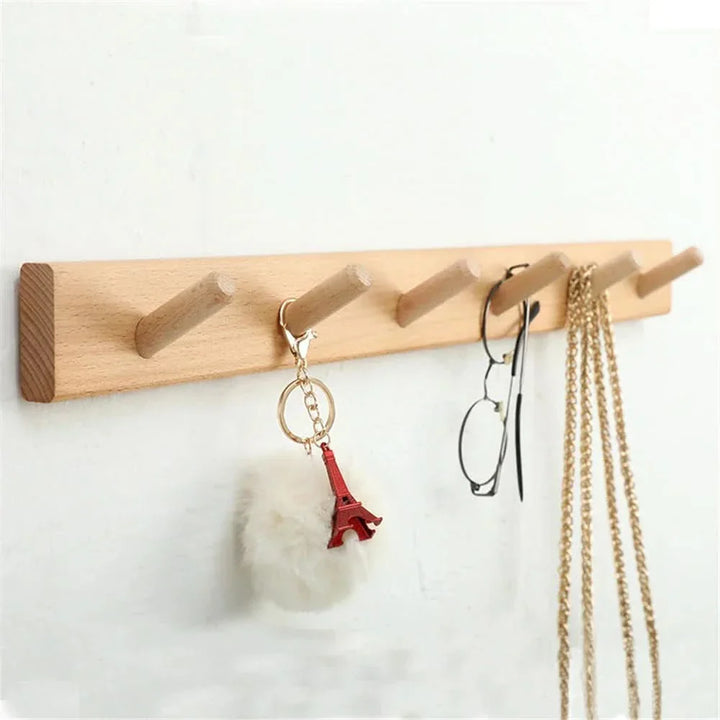 Lisslune | Wooden Wall Hook Rack for Coats & Accessories