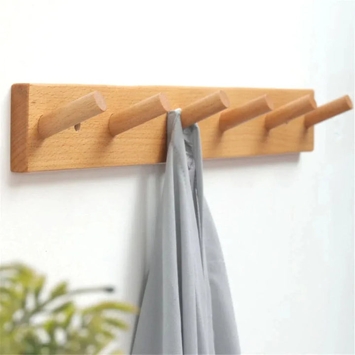 Lisslune | Wooden Wall Hook Rack for Coats & Accessories