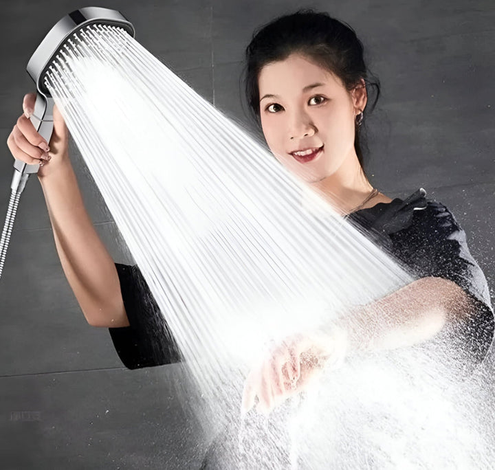 Lisslune | High-Pressure Shower Head | Turbo-Boost Technology & Advanced Filtration for Healthier Skin and Hair