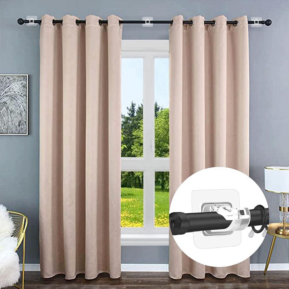 Lisslune | Robust waterproof curtain rod brackets with easy peel-and-stick installation