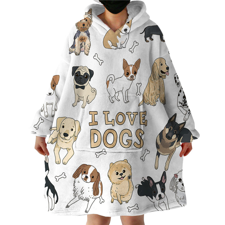 Lisslune | Therapeutic Blanket Hoodie - I love dogs (On order)