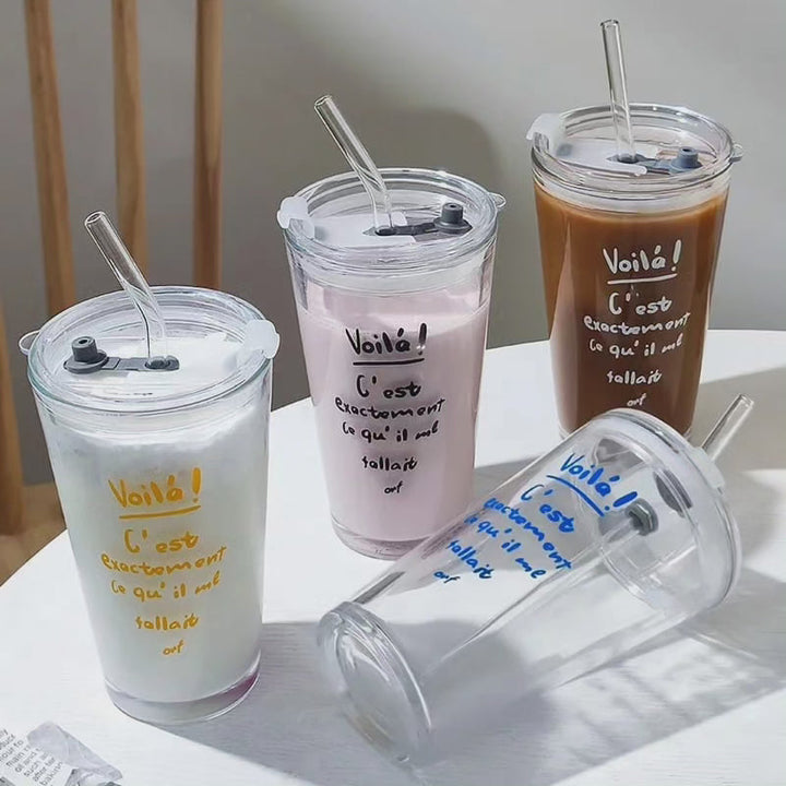 Lisslune | Round Transparent Borosilicate Drinking Tumbler