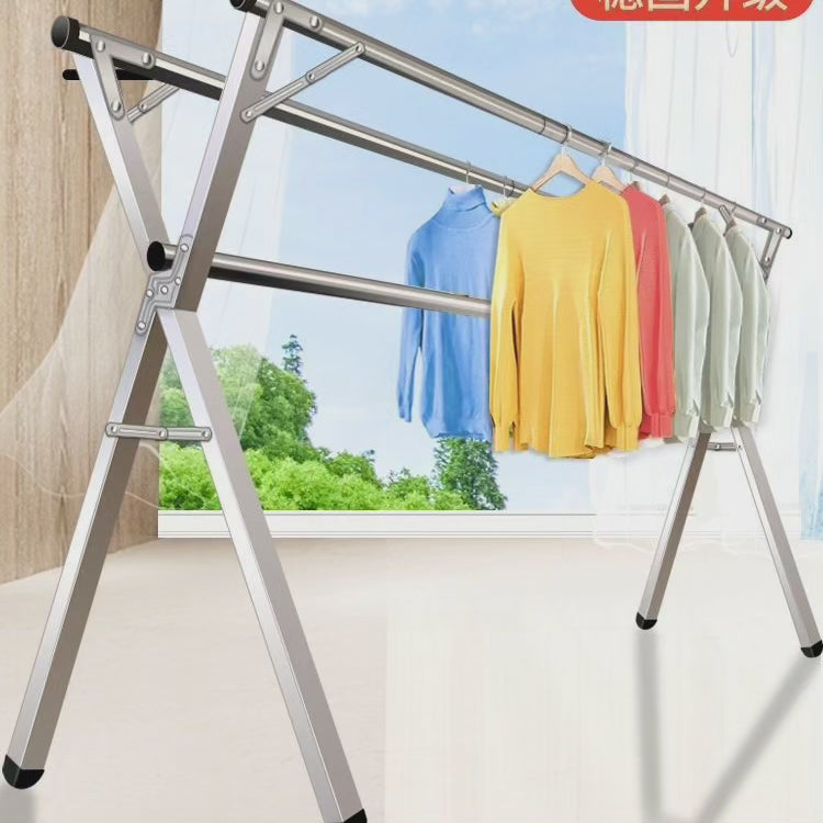 Lisslune | Stainless Steel Foldable Indoor/Balcony Clothes Rack Shelf