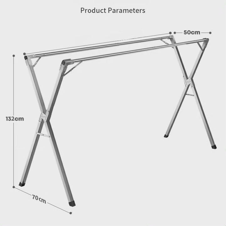 Lisslune | Stainless Steel Foldable Indoor/Balcony Clothes Rack Shelf