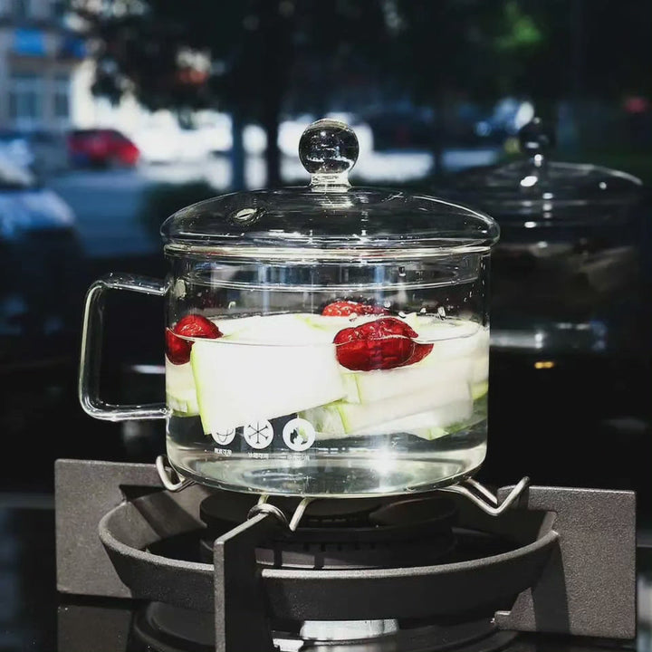 Lisslune | Glass heat-resistant cooking pot