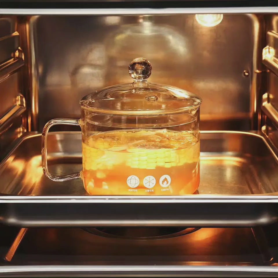 Lisslune | Glass heat-resistant cooking pot
