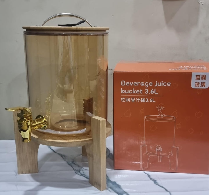 Lisslune | 3.6 L Glass Container with Bamboo Stand