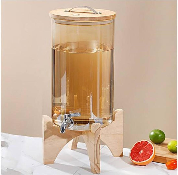 Lisslune | 3.6 L Glass Container with Bamboo Stand