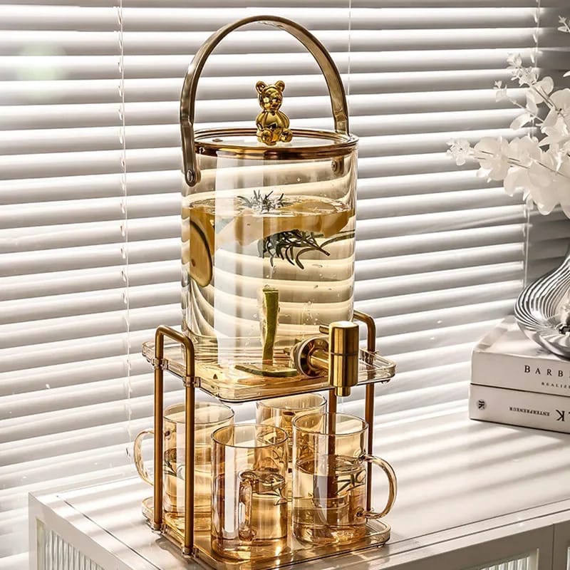 Lisslune | Glass juice dispenser with 4 cups