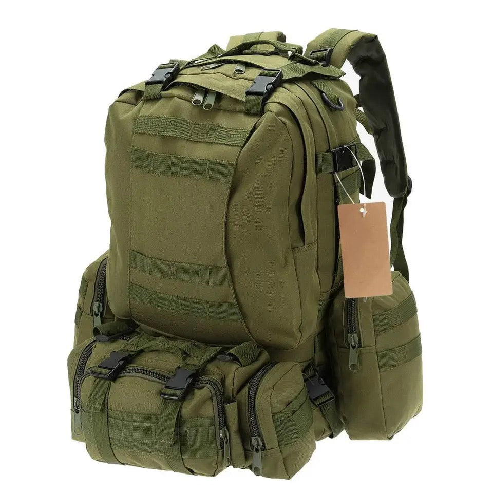 Lisslune | Camping Bags Outdoor Military Molle Tactical Pouch Backpack Backpacks Vintage Hiking Camouflage Waterproof 600D -50L