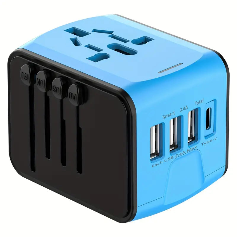 Lisslune | Universal Travel Adapter | Worldwide Compatibility, Compact Design & Ideal for Frequent Flyers and International Explorers