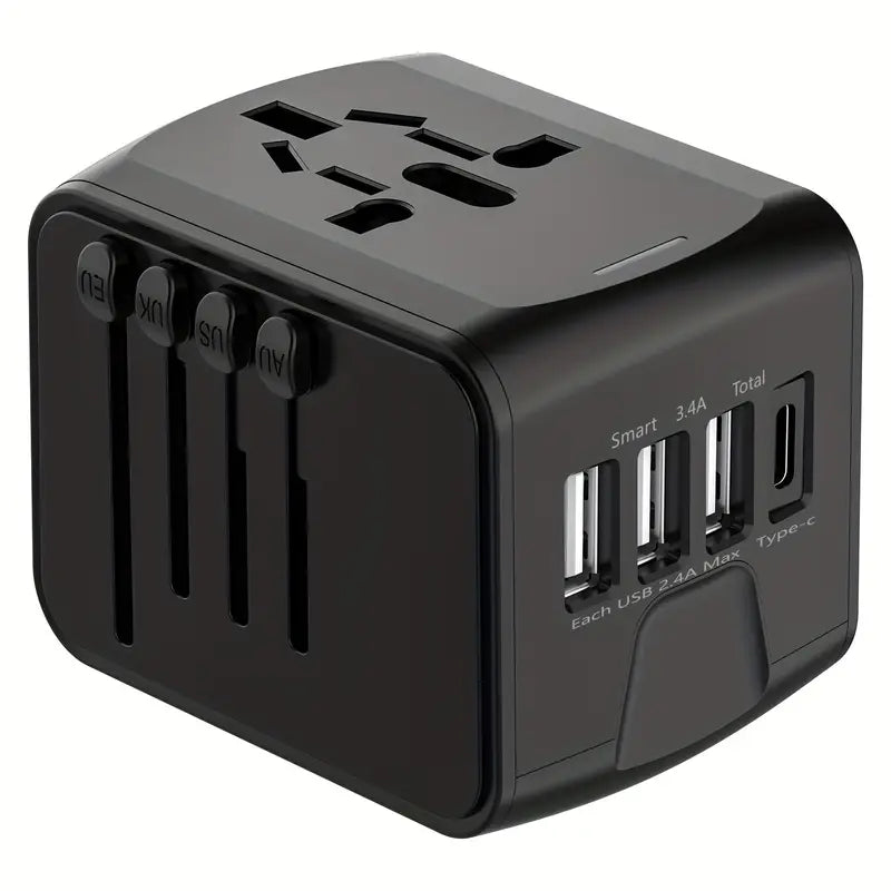 Lisslune | Universal Travel Adapter | Worldwide Compatibility, Compact Design & Ideal for Frequent Flyers and International Explorers