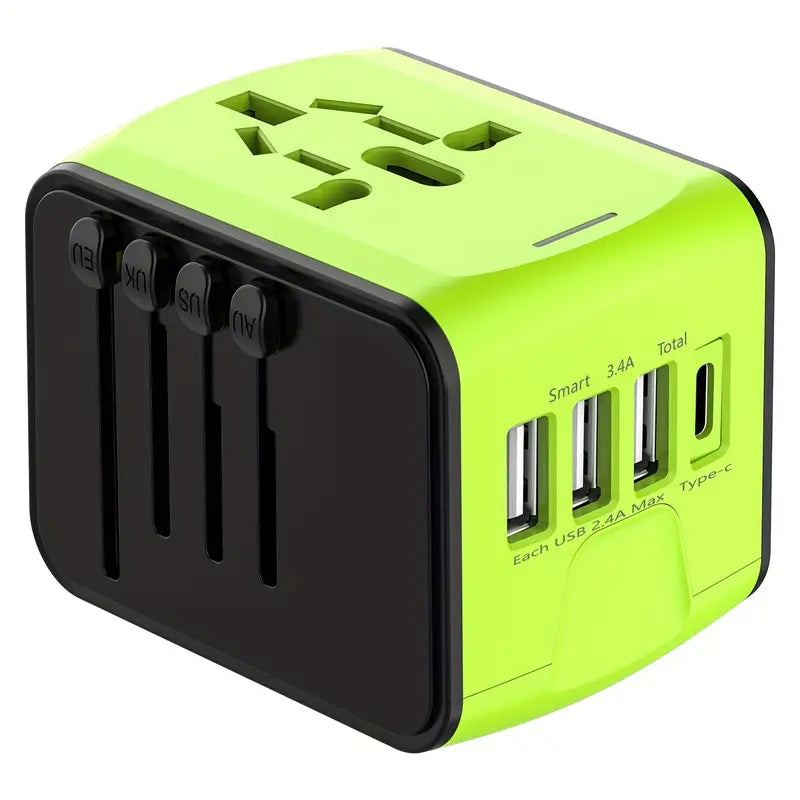 Lisslune | Universal Travel Adapter | Worldwide Compatibility, Compact Design & Ideal for Frequent Flyers and International Explorers