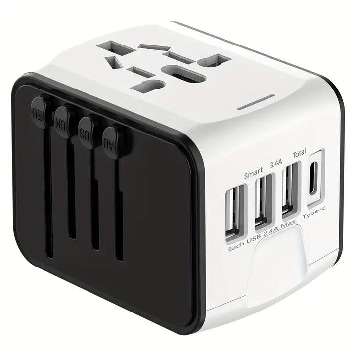 Lisslune | Universal Travel Adapter | Worldwide Compatibility, Compact Design & Ideal for Frequent Flyers and International Explorers