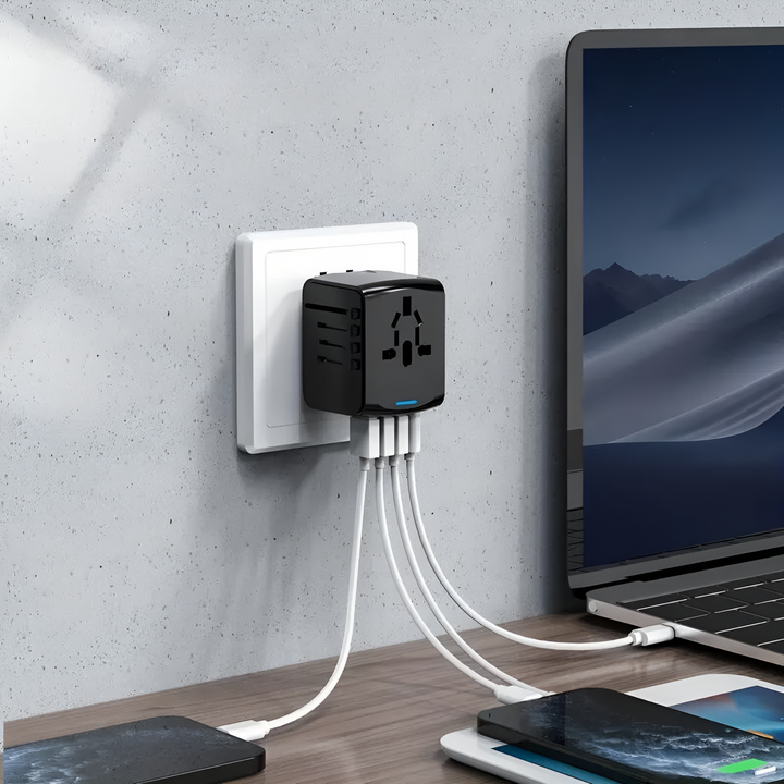 Lisslune | Universal Travel Adapter | Worldwide Compatibility, Compact Design & Ideal for Frequent Flyers and International Explorers