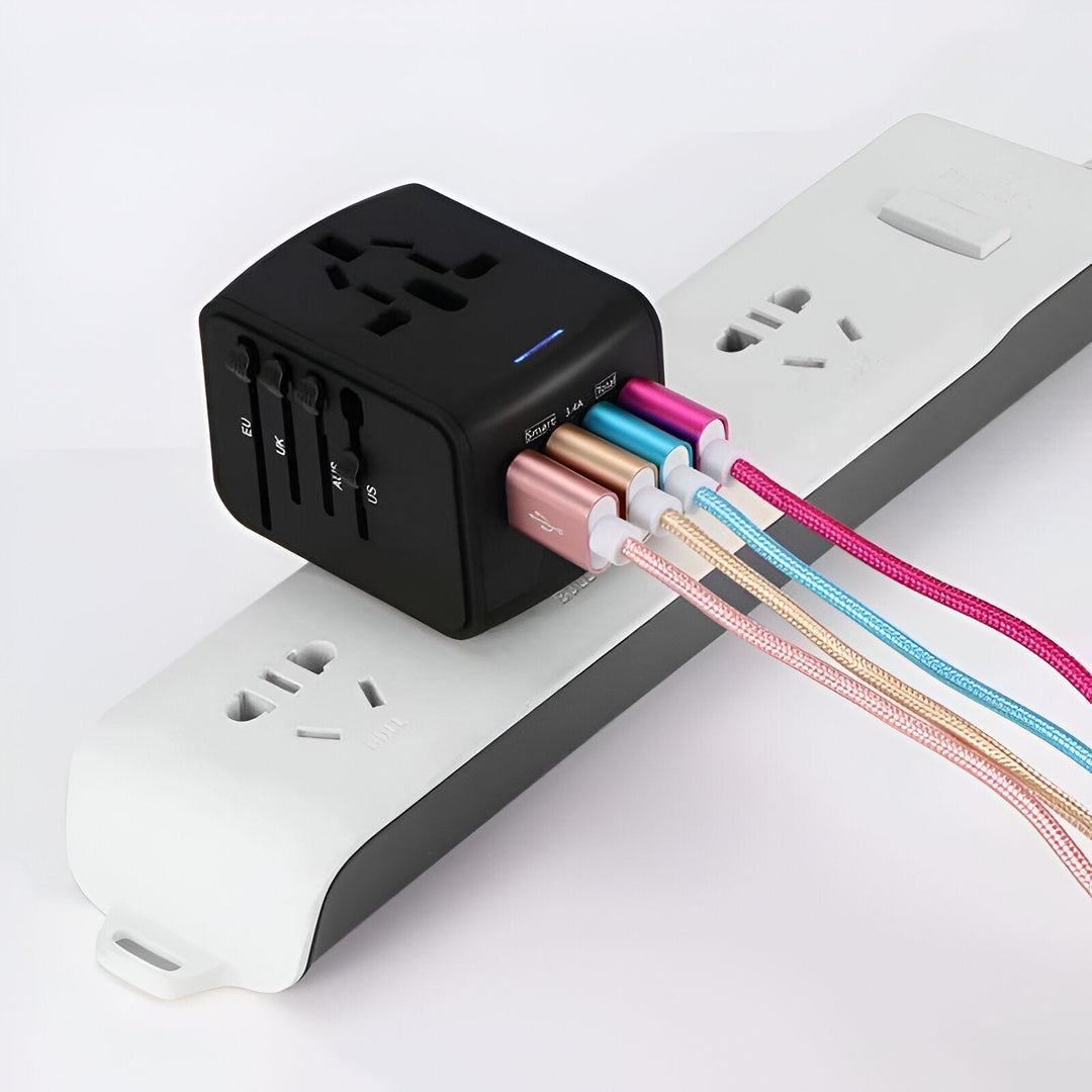 Lisslune | Universal Travel Adapter | Worldwide Compatibility, Compact Design & Ideal for Frequent Flyers and International Explorers