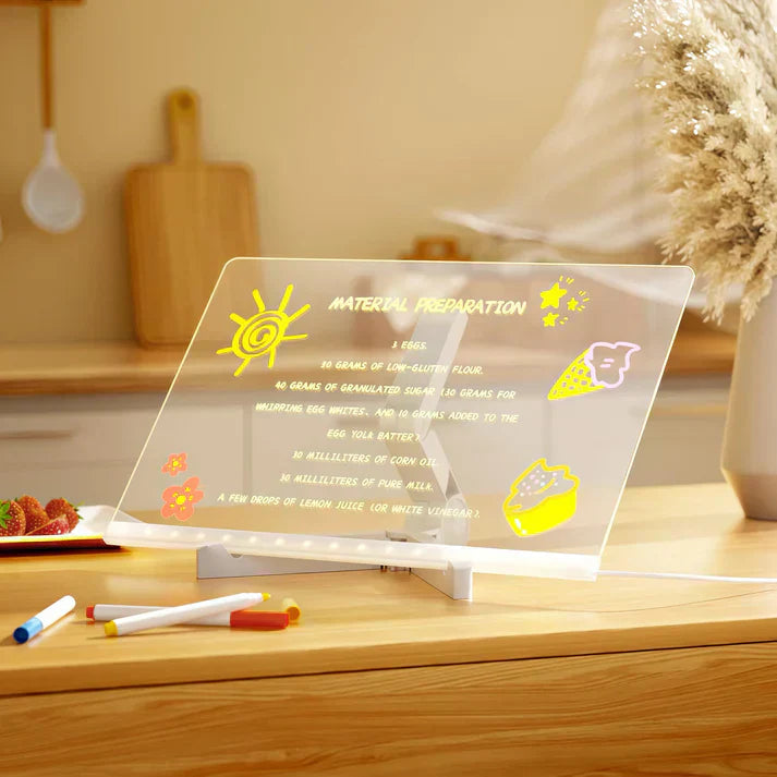 Lisslune | IllumiWrite LED Sign Board – Reusable Light Board for Creative Minds