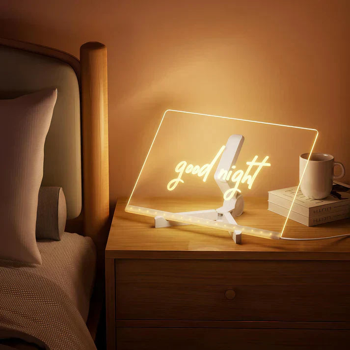 Lisslune | IllumiWrite LED Sign Board – Reusable Light Board for Creative Minds