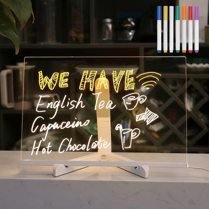 Lisslune | IllumiWrite LED Sign Board – Reusable Light Board for Creative Minds