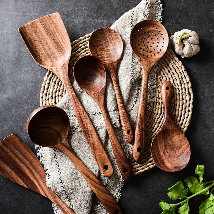 Lisslune | AcaciaLuxe – Versatile Kitchen Set with Natural Elegance