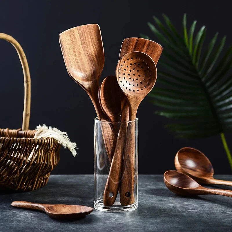 Lisslune | AcaciaLuxe – Versatile Kitchen Set with Natural Elegance