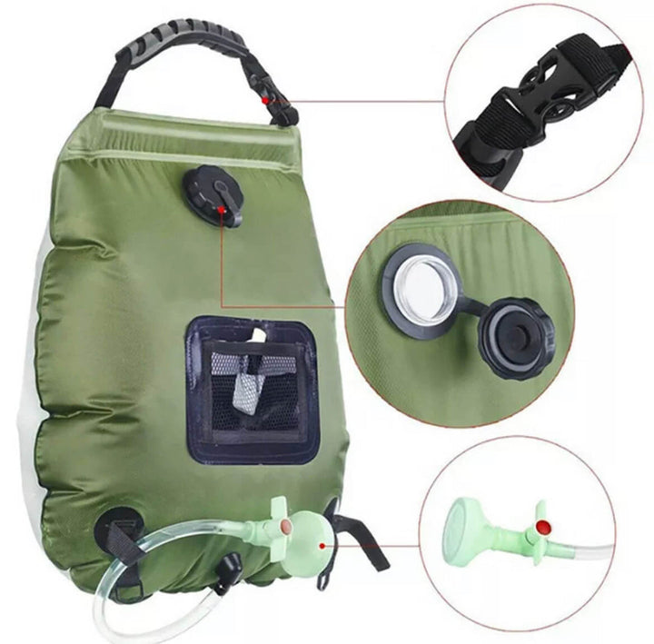 Lisslune | ZonFlow Foldable Outdoor Shower Bag – 20L Solar Heating