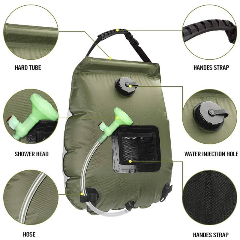 Lisslune | ZonFlow Foldable Outdoor Shower Bag – 20L Solar Heating