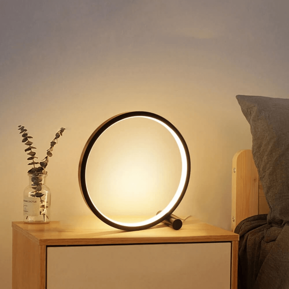 Lisslune | Halo Glo Lamp – minimalistic dimmable round LED table lamp