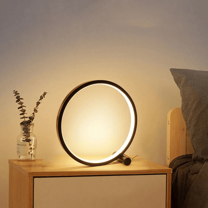 Lisslune | Halo Glo Lamp – minimalistic dimmable round LED table lamp