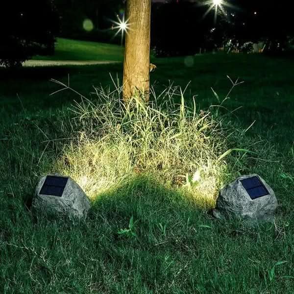 Lisslune | Solar Rock Light – LED Garden Stone Lamp