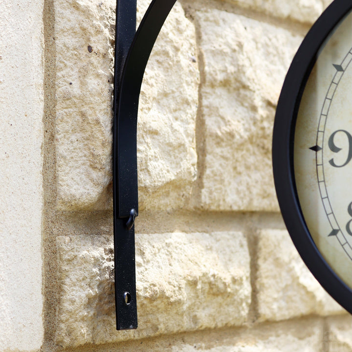 Skorter | Black Double Sided Railway Outdoor Clock