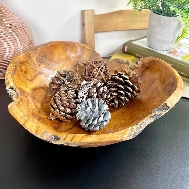 Lisslune | Teak Root Wood Decorative Bowl 30cm