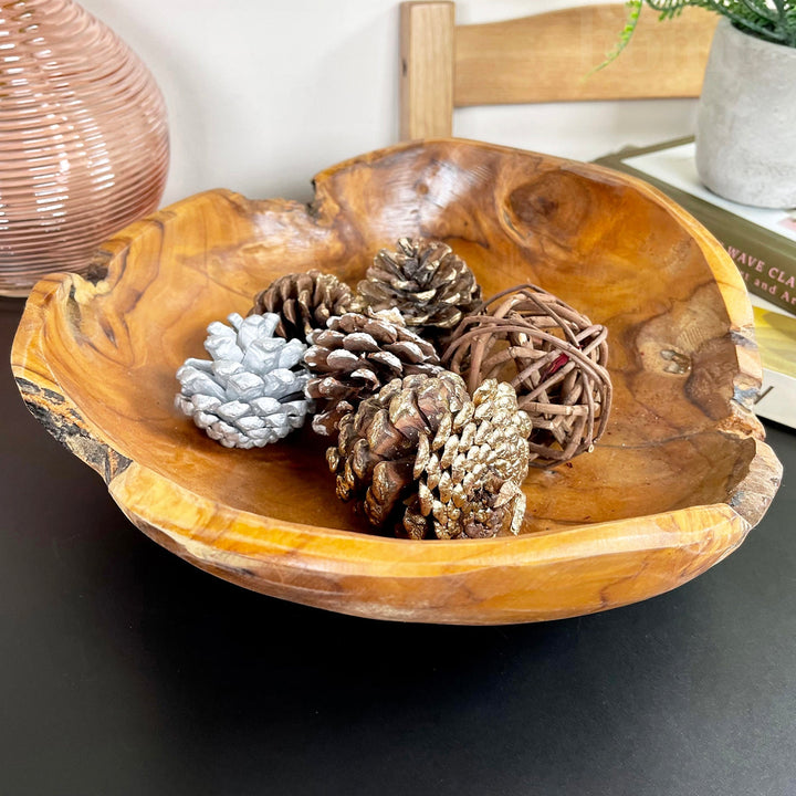 Lisslune | Teak Root Wood Decorative Bowl 30cm