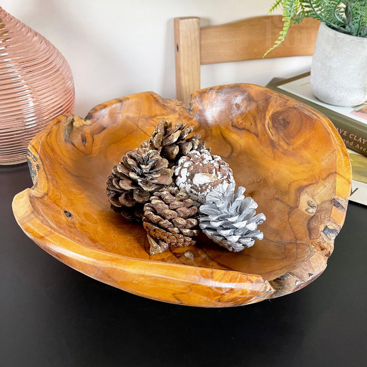 Lisslune | Teak Root Wood Decorative Bowl 30cm