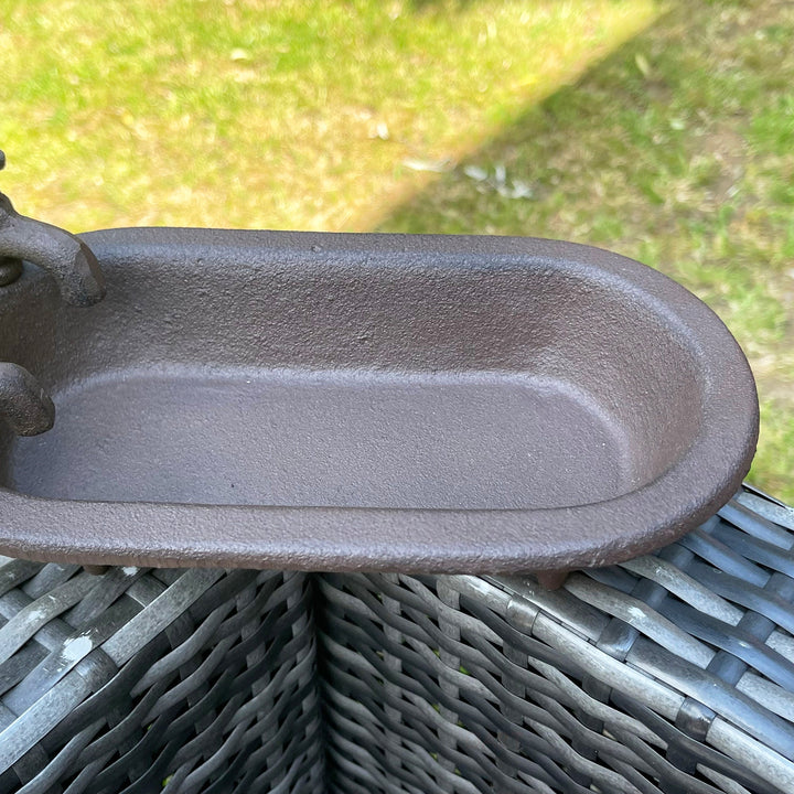 Lisslune | Bath Tub Cast Iron Garden Bird Feeder